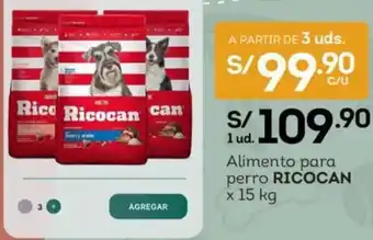 Tottus Alimento para perro RICOCAN x 15 kg oferta