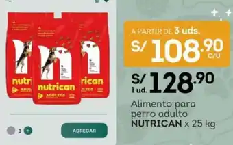 Tottus Alimento para perro adulto NUTRICAN x 25 kg oferta