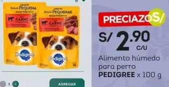 Tottus PEDIGREE Alimento húmedo para perro x 100 g oferta