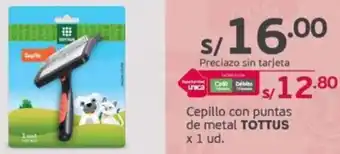 Tottus Cepillo con puntas de metal TOTTUS x 1 ud oferta