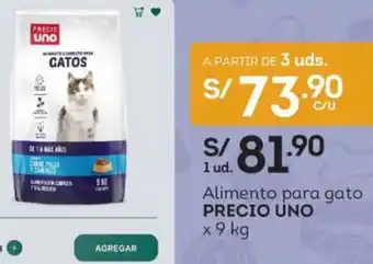 Tottus PRECIO UNO Alimento para gato x 9 kg x 3uds oferta