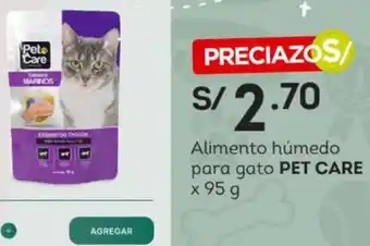 Tottus PET CARE Alimento húmedo para gato x 95 g oferta