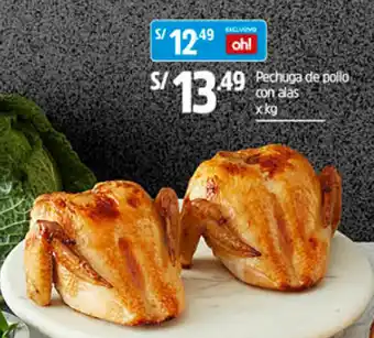 Plaza Vea Pechuga de Pollo con Alas oferta