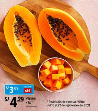 Plaza Vea Papaya oferta