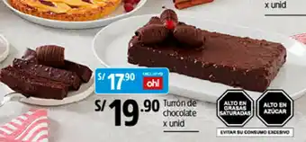 Plaza Vea Turrón de Chocolate oferta