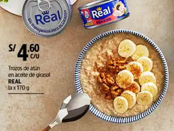 Plaza Vea Real Trozos de Atún 170g oferta