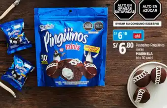 Plaza Vea Marinela Pastelitos Pingüinos minix oferta