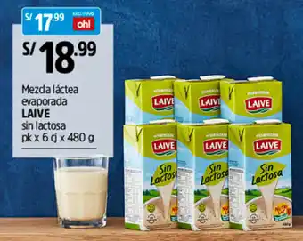 Plaza Vea Laive Mezda Láctea Evaporada 480g oferta