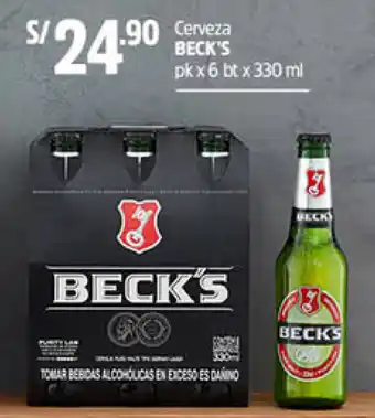Plaza Vea Beck's Cerveza 6x330ml oferta