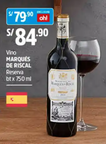 Plaza Vea Marqués de Riscal Vino 750ml oferta