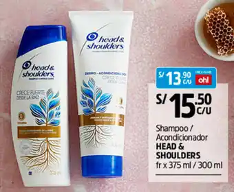Plaza Vea Head & Shoulders Shampoo/Acondicionador 375ml/300ml oferta