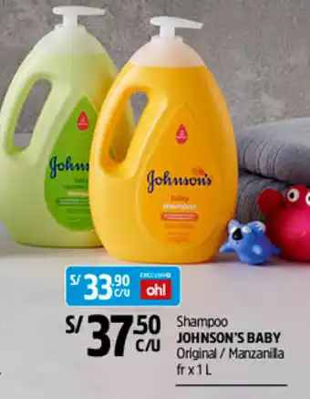 Plaza Vea Johnson's Baby Shampoo 1L oferta