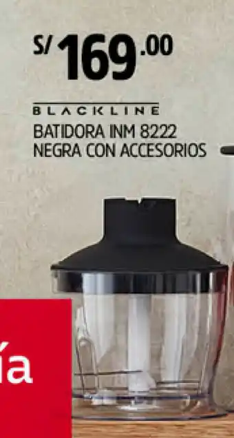 Plaza Vea Blackline Batidora INM 8222 Negra con Accesorios oferta