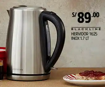 Plaza Vea Blackline Hervidor 1625 Inox 1.7 LT oferta
