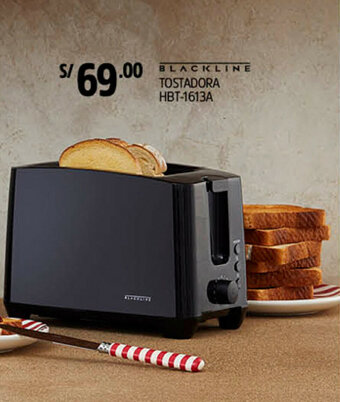 Plaza Vea Blackline Tostadora HBT-1613A oferta