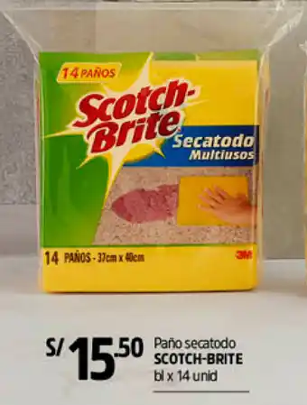 Plaza Vea Scoth-Brite Paño Secatodo oferta