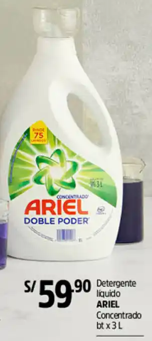 Plaza Vea Ariel Detergente Liquido 3L oferta