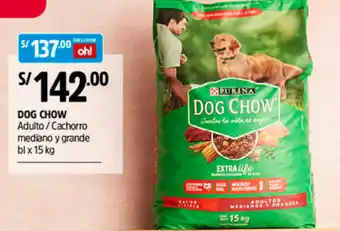 Plaza Vea Dog Chow 15kg oferta