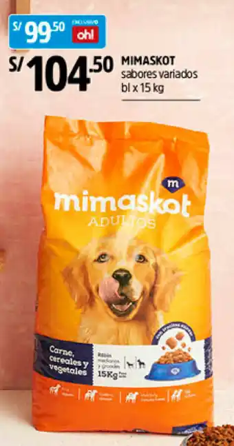 Plaza Vea Mimaskot 15kg oferta