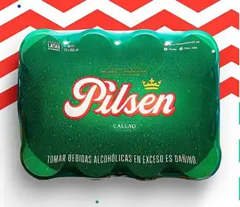 Makro Cerveza PILSEN Pack de 12 latas x 355 ml x 2 packs oferta