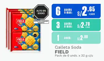 Makro Galleta Soda FIELD Pack de 6 unds. x 32 g c/u oferta