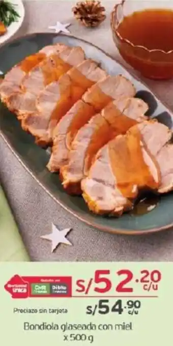 Tottus Bondiola glaseada con miel x 500g oferta