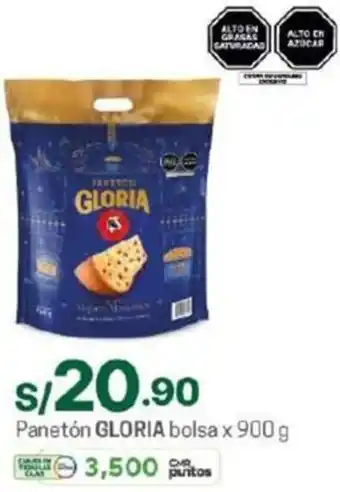 Tottus Panetón GLORIA bolsa x 900g oferta