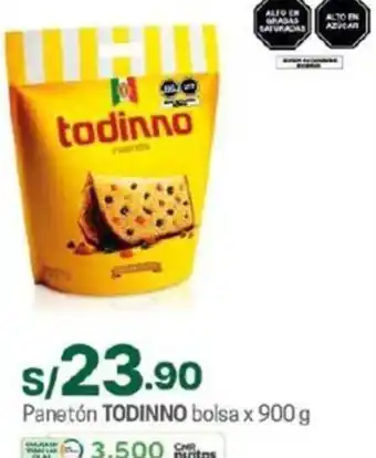 Tottus Panetón TODINNO bolsa x 900g oferta