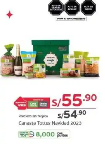 Tottus Canasta Tottus Navidad 2023 oferta