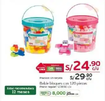 Tottus Balde bloques con 120 piezas oferta