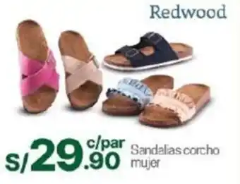 Tottus Redwood Sandalias corcho oferta