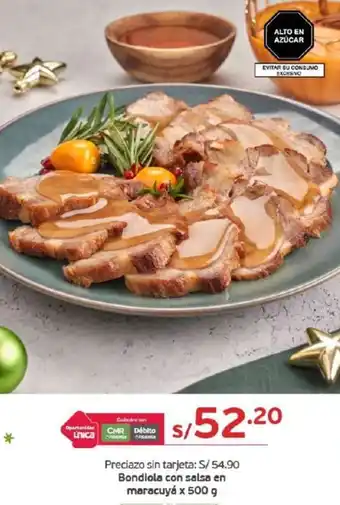 Tottus Bondiola con salsa en maracuyá x 500g oferta
