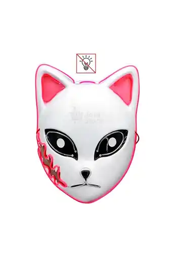 Tiendas EFE Máscara led demon slayer jotx rosa oferta