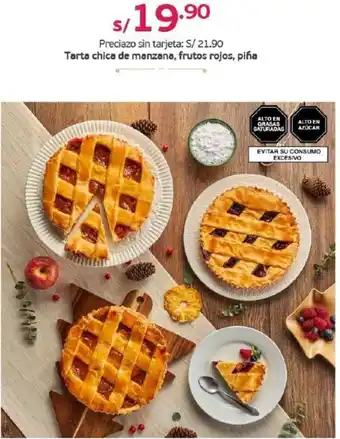 Tottus Tarta chica de manzana, frutos rojos, piña oferta