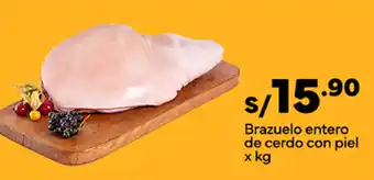 Plaza Vea Brazuelo entero de cerdo con piel x kg oferta