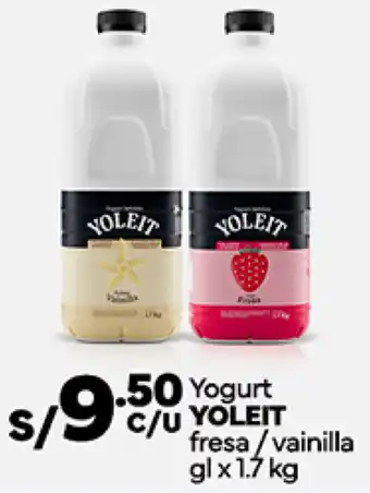 Plaza Vea Yogurt C/U YOLEIT fresa/vainilla gl x1.7 kg oferta