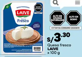 Plaza Vea Queso fresco LAIVE x 100 g oferta