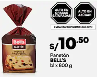 Plaza Vea Panetón BELL'S bl x 800 g oferta