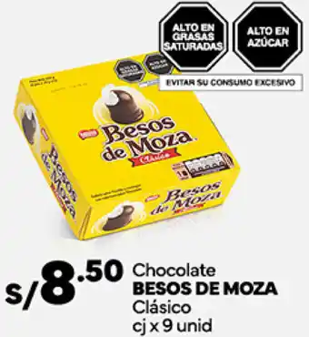 Plaza Vea Chocolate BESOS DE MOZA Clásico cjx 9 unid oferta