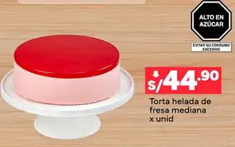 Plaza Vea Torta helada de fresa mediana x unid oferta