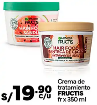 Plaza Vea Crema de tratamiento FRUCTIS fr x 350 ml oferta