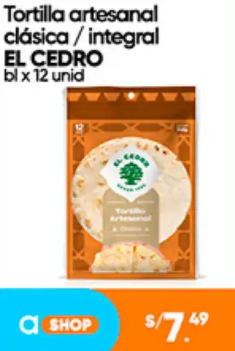 Plaza Vea Tortilla artesanal clásica/integral EL CEDRO bl x 12 unid oferta