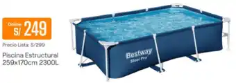Promart Piscina Estructural 259x170cm 2300L oferta