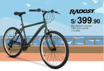 Metro RADOST Bic.radost conner. Mtb 26h verde v-brake oferta