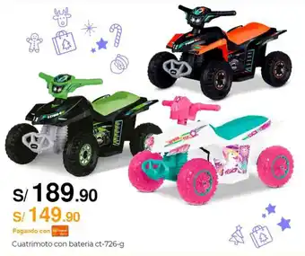 Metro Cuatrimoto con bateria ct-726-g oferta
