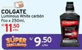 Mifarma COLGATE Luminous White carbón Fco x 250ml oferta