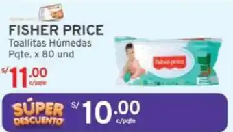 Mifarma FISHER PRICE Toallitas Húmedas Pqte, x 80 und oferta