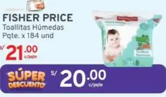 Mifarma FISHER PRICE Toallitas Húmedas Pqte, x 184 und oferta
