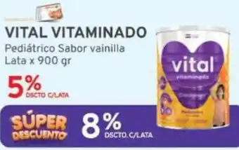 Mifarma VITAL VITAMINADO Pediátrico Sabor vainilla Lata x 900 gr oferta