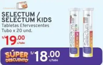Mifarma SELECTUM / SELECTUM KIDS Tabletas Efervescentes Tubo x 20 und. oferta